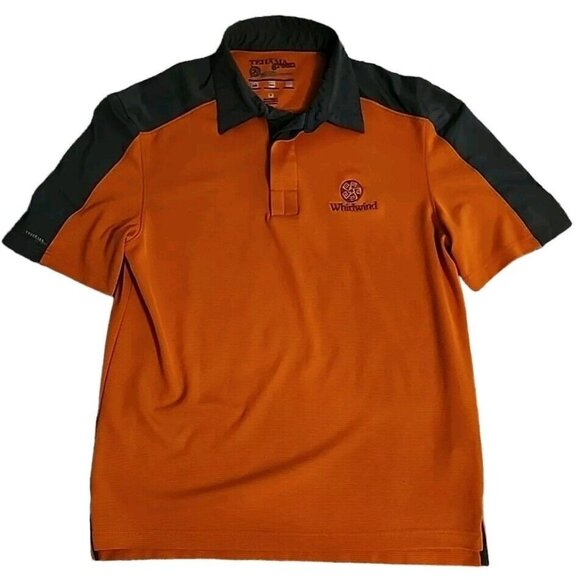 Medium Tehama Green Whirlwind Golf Polo Shirt Odor Resistant Moisture Wicking - Picture 1 of 10